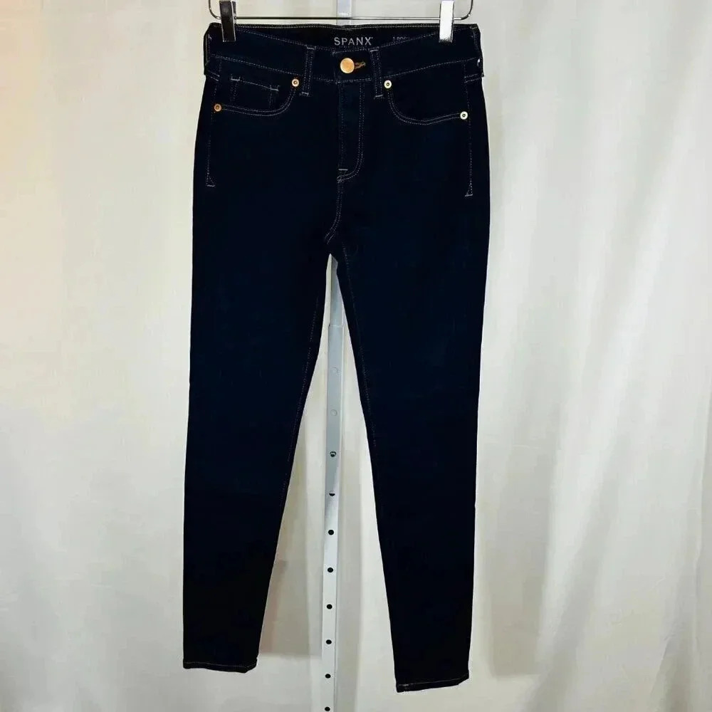 Spanx Size 25 Skinny Jean Blue Denim Casual Office Work Party Compression